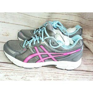 Asics Gel Contend Women Gray Hot Pink Blue T2N8Q 9.5 Sneakers